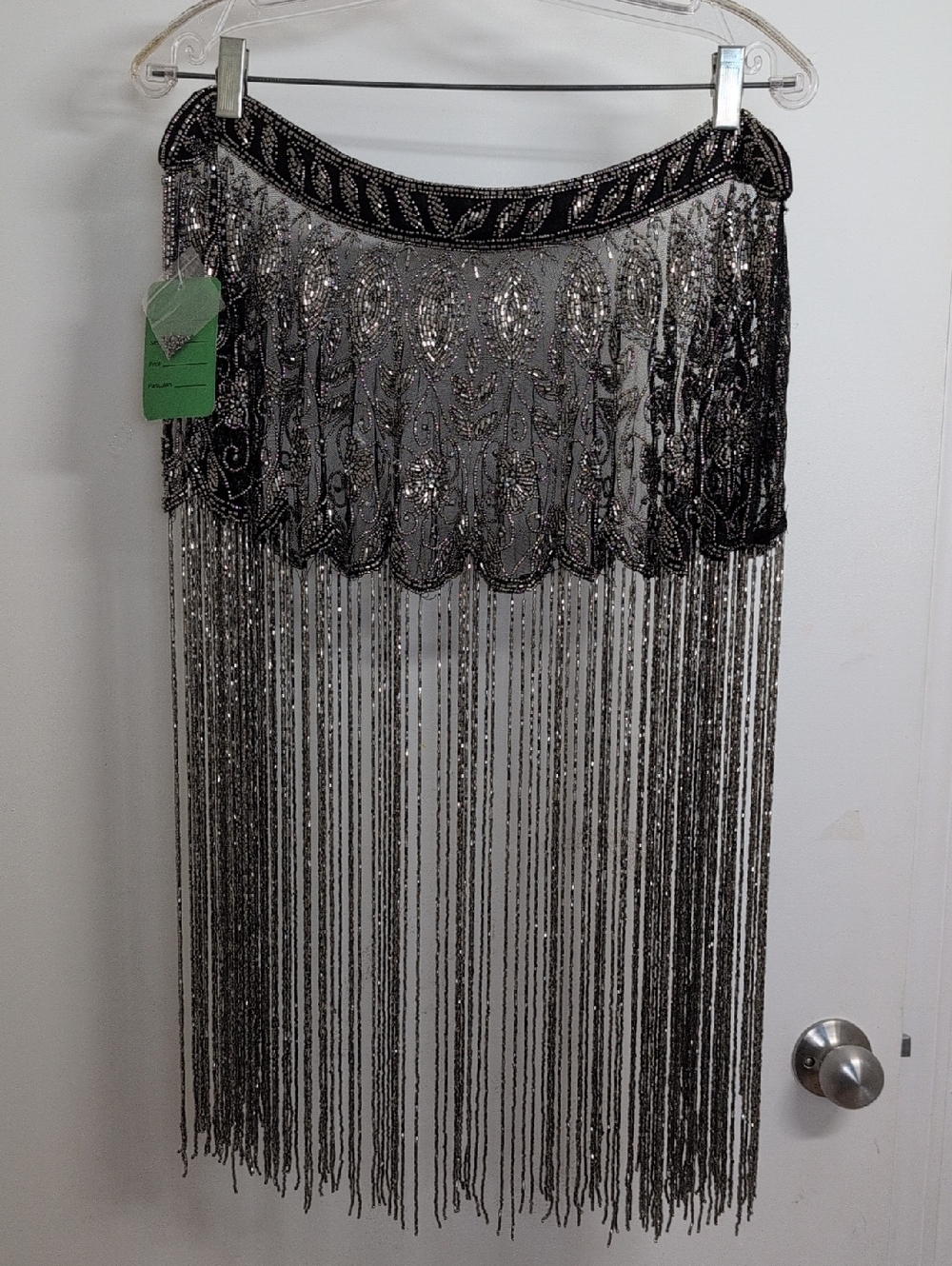 MOROCCAN CAFTAN BEADED FRINGE OVERLAY FESTIVAL GATSBY